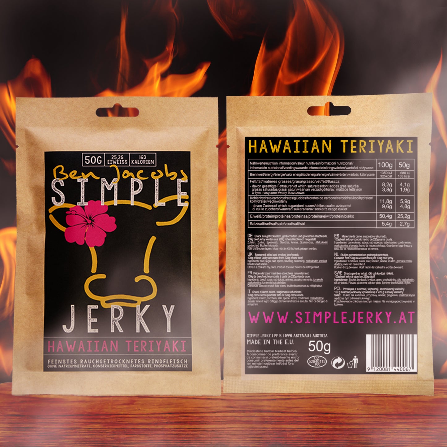 Beef Jerky - Hawaiian Teriyaki (Mengenrabatte)